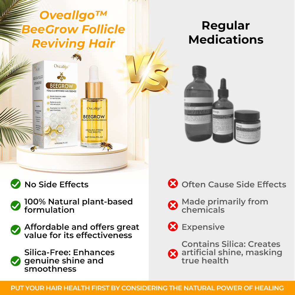 ✅Official Store: Oveallgo™ New BeeGrow Follicle Reviving Hair Essence 🌿 Endorsed by AAAF & TGA(Clinically proven to activate hair follicles, enhance scalp health, reduce inflammation, and prevent hair loss)