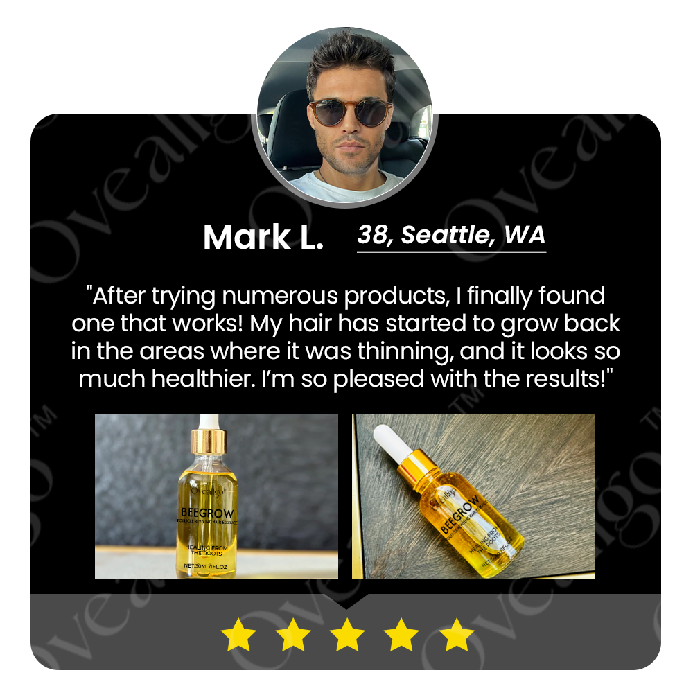 ✅Official Store: Oveallgo™ New BeeGrow Follicle Reviving Hair Essence 🌿 Endorsed by AAAF & TGA(Clinically proven to activate hair follicles, enhance scalp health, reduce inflammation, and prevent hair loss)