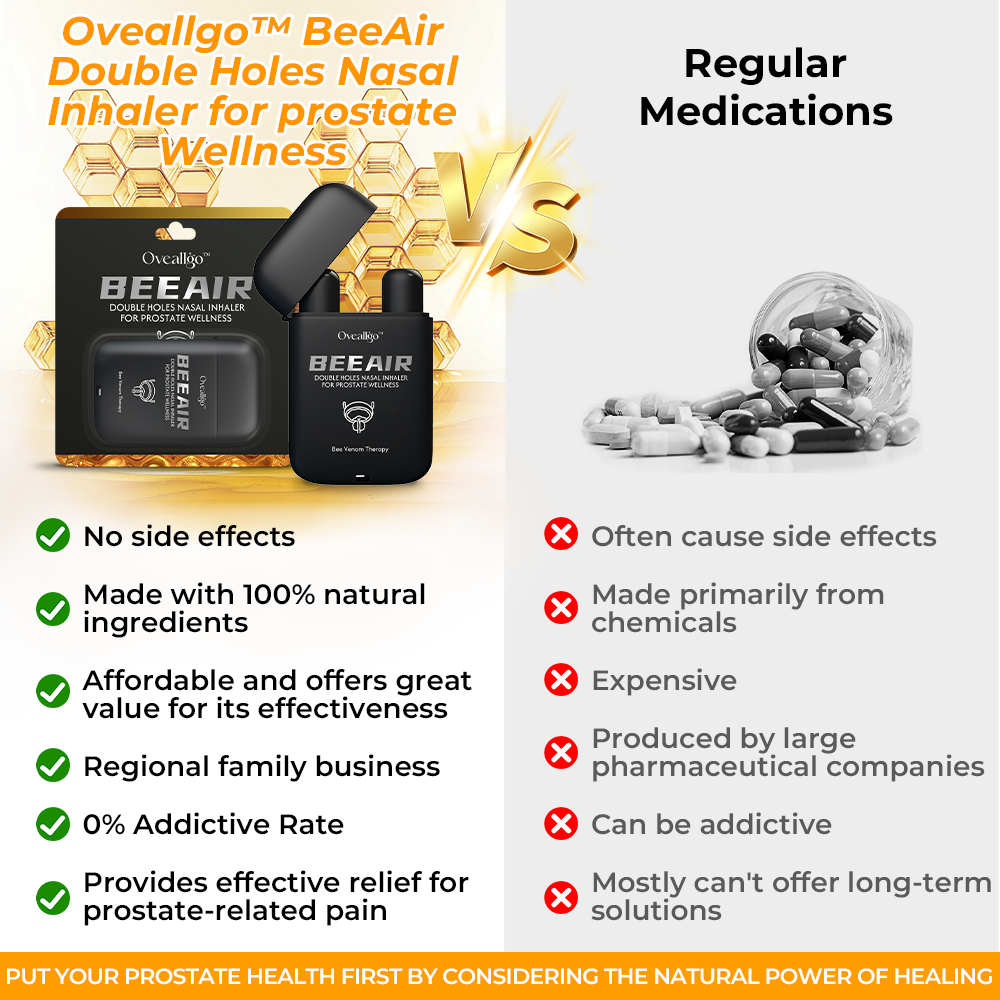 ✅Official Store: Oveallgo™ New BeeAir Double Holes Nasal Inhaler for prostate Wellness👨⚕️USA Urological Association (AUA)Approved (Reducing prostate swelling, pain, discomfort, soreness, and urinary fatigue)