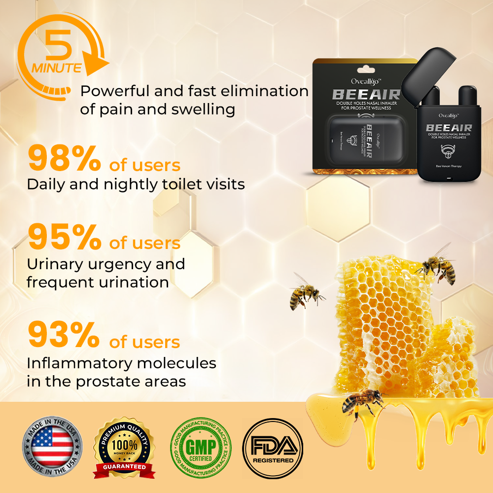 ✅Official Store: Oveallgo™ New BeeAir Double Holes Nasal Inhaler for prostate Wellness👨⚕️USA Urological Association (AUA)Approved (Reducing prostate swelling, pain, discomfort, soreness, and urinary fatigue)