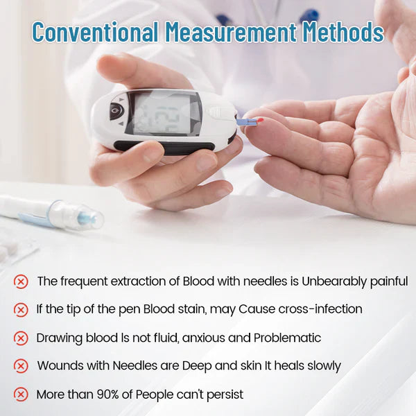 【OFFICIAL STORE】Oveallgo™ GlucoSense Non-Invasive Laser Blood Glucose Meter 【99.9%Accuracy👍Latest R&D in Medical Technology🗽🗽🗽】