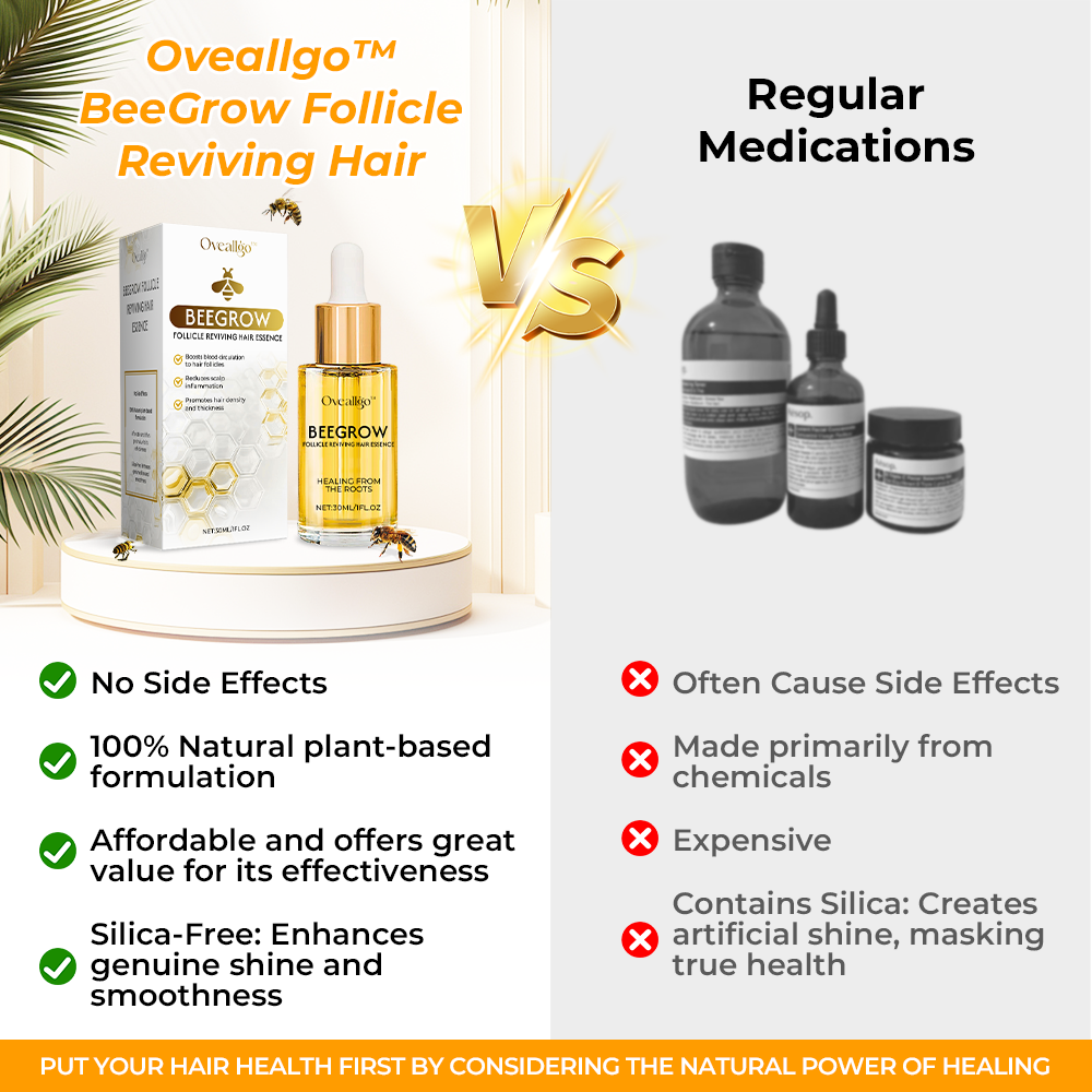 ✅Official Store: Oveallgo™ BeeGrow Follicle Reviving Hair Essence 🌿 Endorsed by AHLA & USP(Clinically proven to activate hair follicles, enhance scalp health, reduce inflammation, and prevent hair loss)