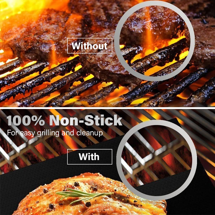 iRosesilk™ Easy Clean Non-Stick BBQ Grill Mat