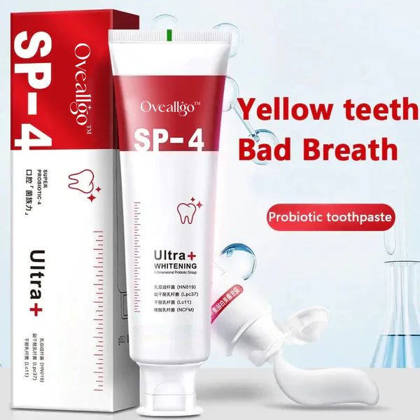 🔥2023 HOT SALE🔥 Oveallgo™ SP-4 Probiotic Whitening Toothpaste