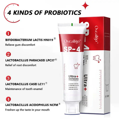 🔥2023 HOT SALE🔥 Oveallgo™ SP-4 Probiotic Whitening Toothpaste