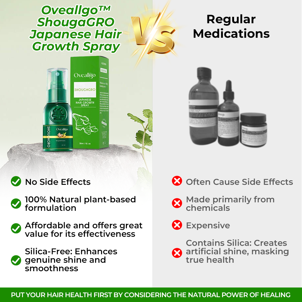 ✅Official Store: Oveallgo™ New ShougaGRO Japanese Hair Growth Spray👨‍⚕️Endorsed by AHLA (Clinically proven to promote hair regrowth, strengthen follicles, improve scalp health, and combat hair thinning)