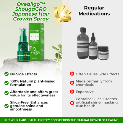 ✅Official Store: Oveallgo™ New ShougaGRO Japanese Hair Growth Spray👨‍⚕️Endorsed by AHLA (Clinically proven to promote hair regrowth, strengthen follicles, improve scalp health, and combat hair thinning)